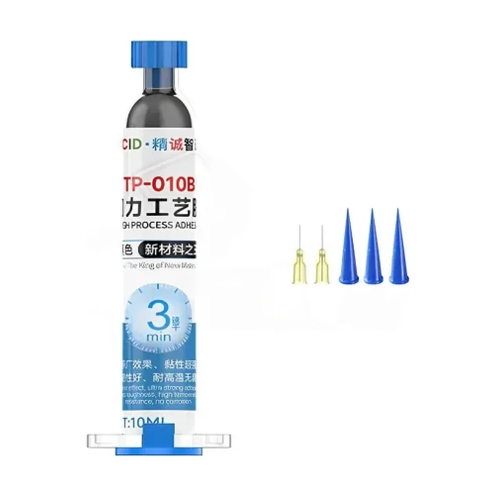 JCIA TP-010B möhkəm yapışqan — qara, 10 ml